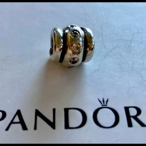 Pandora champagne retired rare twist charm authentic 925 ale